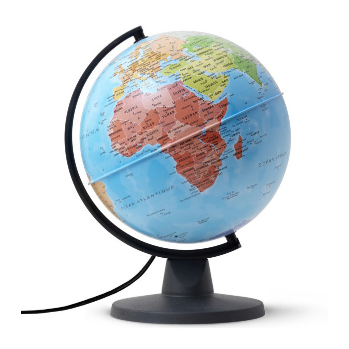 GLOBO 16 cm LUCE POLITICO CONTINENTI, 5V LED-&&